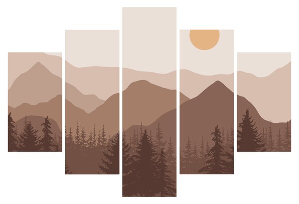 Slika - Smeđe planine N⁰1 (150x105 cm)