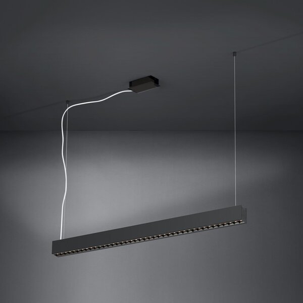 Stars of Light LED viseća lampa Termini, zvijezde svjetla, crna, 107 cm, metal, prigušiva, Crno, Dnevni boravak/blagovaonica, Metal