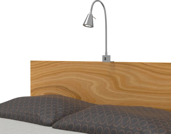 Briloner LED zidna lampa Tuso, nikal, montaža uz krevet, metal, Sivo, spavaća soba, Metal
