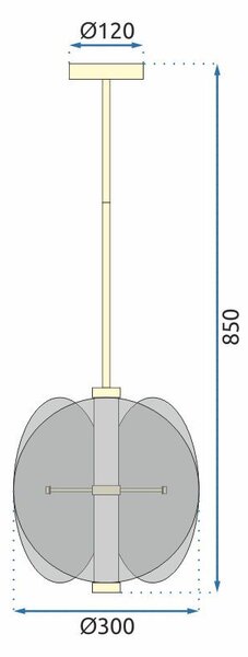 Lampa Viseća black APP1675-CP Round