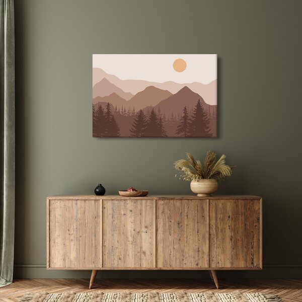 Slika - Smeđe planine N⁰1 (90x60 cm)