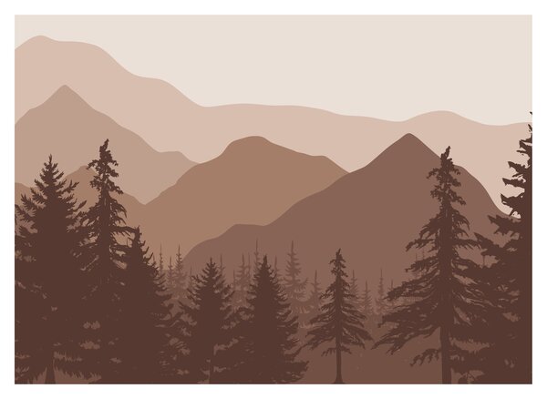 Slika - Smeđe planine N⁰2 (70x50 cm)