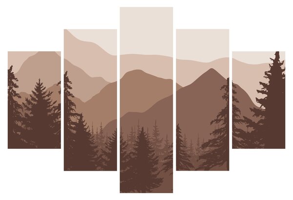 Slika - Smeđe planine N⁰2 (150x105 cm)