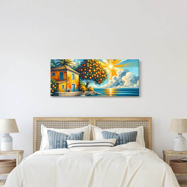 Slika - Kuća s narančama I. (120x50 cm)