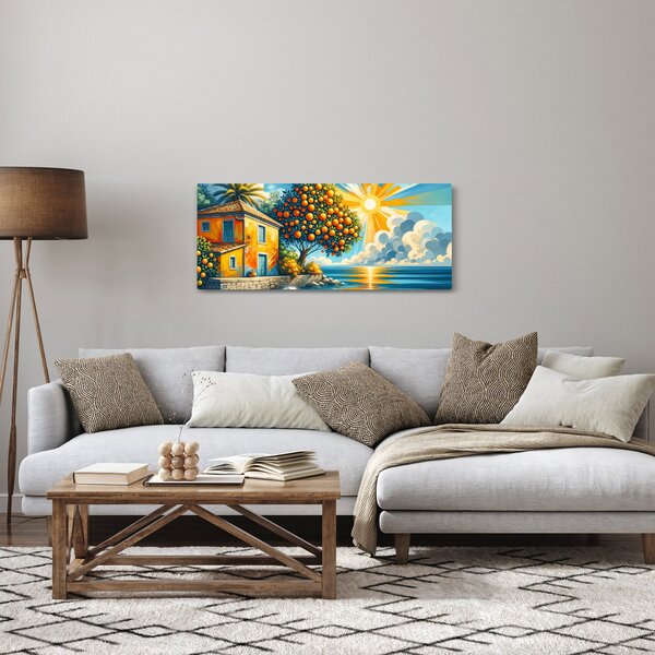 Slika - Kuća s narančama I. (120x50 cm)
