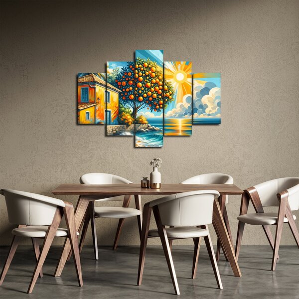 Slika - Kuća s narančama I. (150x105 cm)