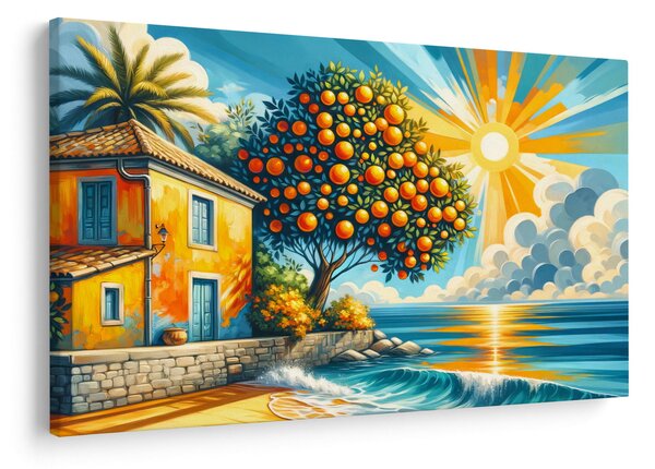 Slika - Kuća s narančama I. (90x60 cm)
