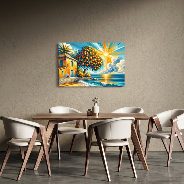 Slika - Kuća s narančama I. (90x60 cm)