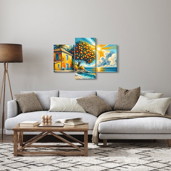 Slika - Kuća s narančama I. (90x60 cm)