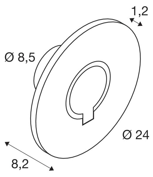 Vanjske Svjetiljka SLV, I-Ring, Crno, Aluminij, Moderan