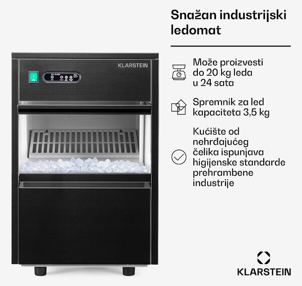 Klarstein Powericer 20kg/24h 3.5L Aparat za Led Crna