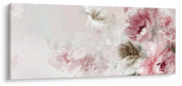 Slika - Slikanje ružičastog cvijeća (120x50 cm)