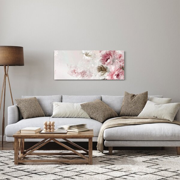 Slika - Slikanje ružičastog cvijeća (120x50 cm)