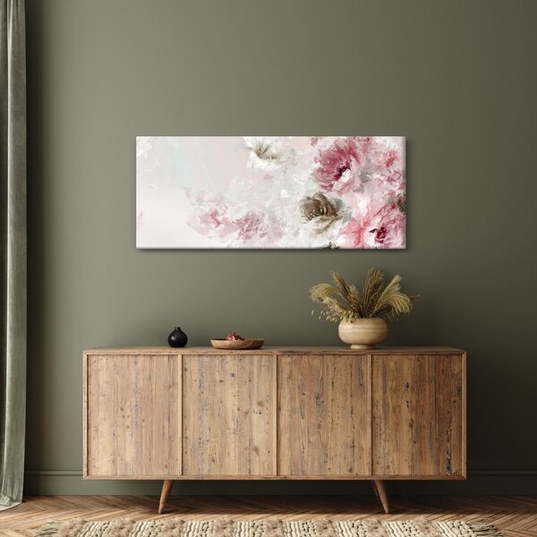 Slika - Slikanje ružičastog cvijeća (120x50 cm)
