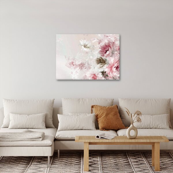 Slika - Slikanje ružičastog cvijeća (70x50 cm)