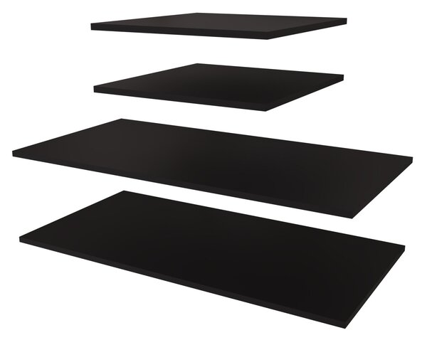Set polica za ormar za garderobu (4 kom.) 150 cm (crna)