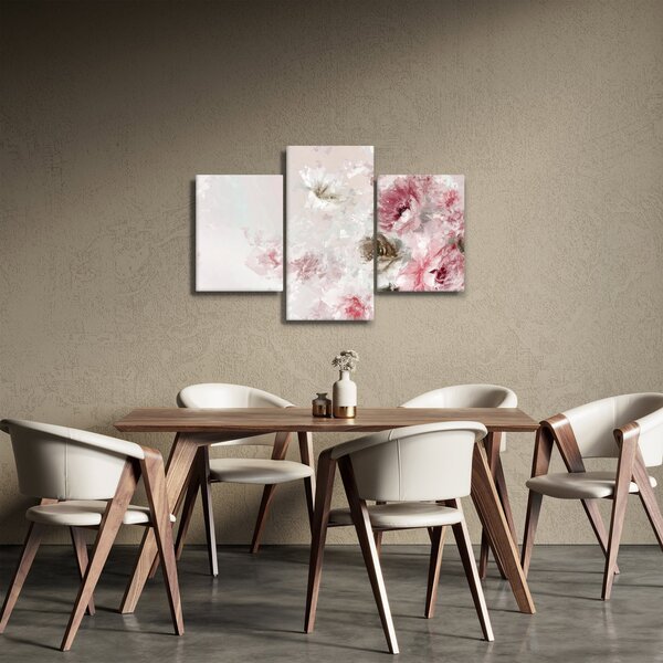 Slika - Slikanje ružičastog cvijeća (90x60 cm)