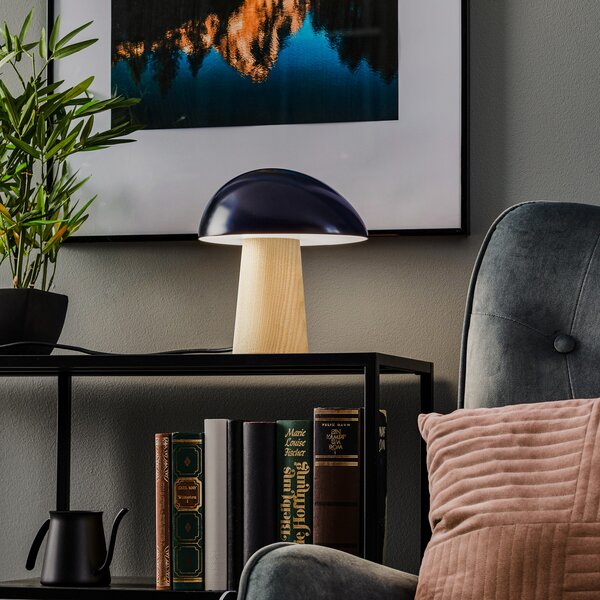 Stolne Lampa FRITZ HANSEN, Night Owl, Plava, Dnevna soba, Drvo, Dizajn