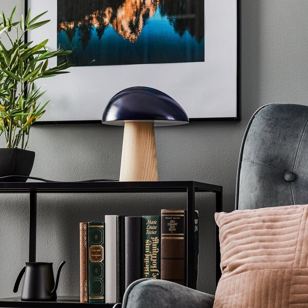 Stolne Lampa FRITZ HANSEN, Night Owl, Plava, Dnevna soba, Drvo, Dizajn