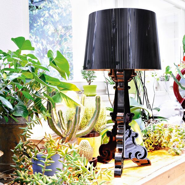 Stolne Lampa Kartell, Bourgie, prigušiv, Crno, Dnevna soba, Plastika, Dizajn