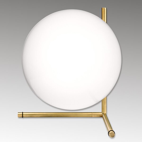 Stolne Lampa FLOS, IC T2, prigušiv, Zlato / mjed, Dnevna soba, Metal, Dizajn