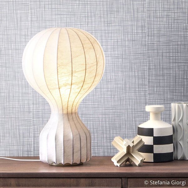 Stolne Lampa FLOS, Gatto Piccolo, prigušiv, Bijela, Dnevna soba, Tkanina / tekstil, Dizajn