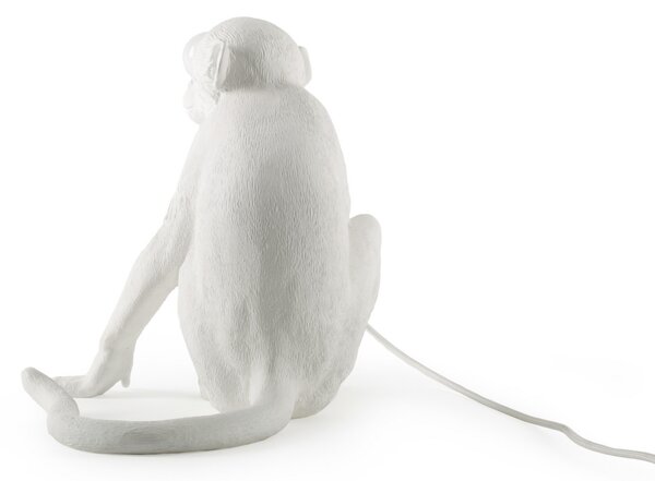 Stolne Lampa SELETTI, Monkey Lamp, Bijela, Dnevna soba, Plastika, Dizajn