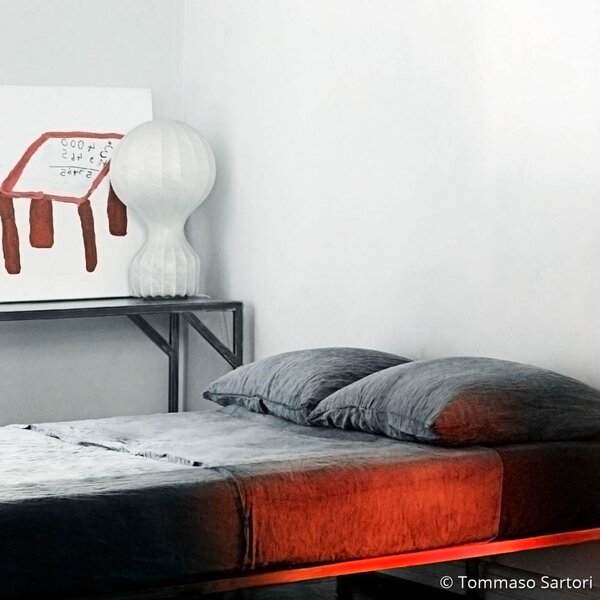 Stolne Lampa FLOS, Gatto Piccolo, prigušiv, Bijela, Dnevna soba, Tkanina / tekstil, Dizajn