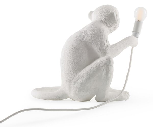 Stolne Lampa SELETTI, Monkey Lamp, Bijela, Dnevna soba, Plastika, Dizajn