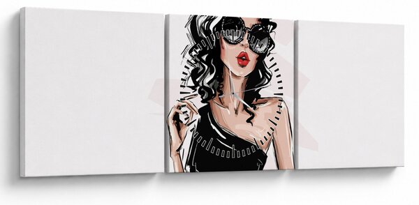 Slika - Modna žena (sa satom) (90x30 cm)