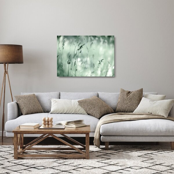 Staklena slika - Zelena livada (70x50 cm)