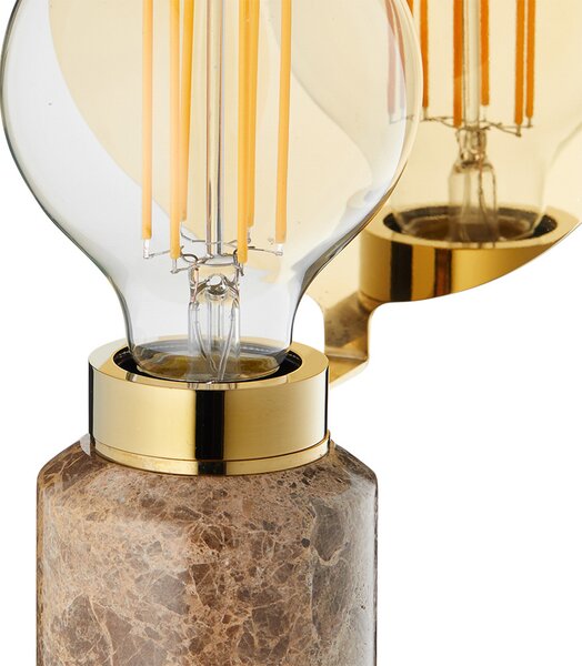 Stolne Lampa DESIGN BY US, Blindspot, Smeđa / hrđa, Dnevna soba, Mramor, Dizajn