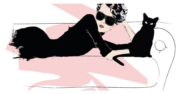 Slika - Modna dama (120x50 cm)