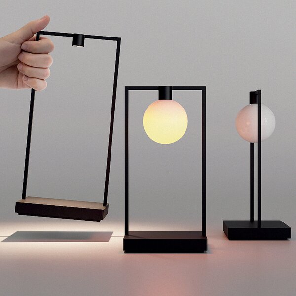 Stolne Lampa Artemide, Curiosity, prigušiv, Crno, Dnevna soba, Metal, Dizajn