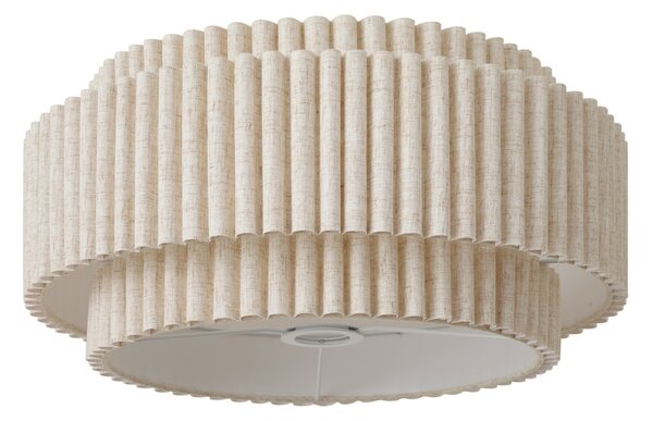 Japandi sjenilo za lampu bež laneno 45/45/22 - Valovito