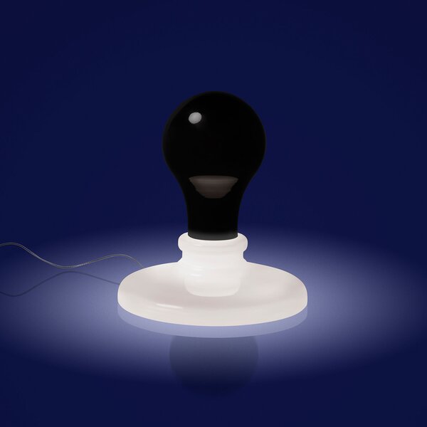 Stolne Lampa Foscarini, Black Light, prigušiv, Crno, Dnevna soba, Staklo, Dizajn