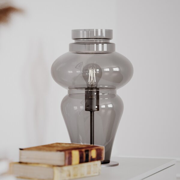 Stolne Lampa By Rydéns, Dolores, Sivo, Dnevna soba, Staklo, Skandinavski