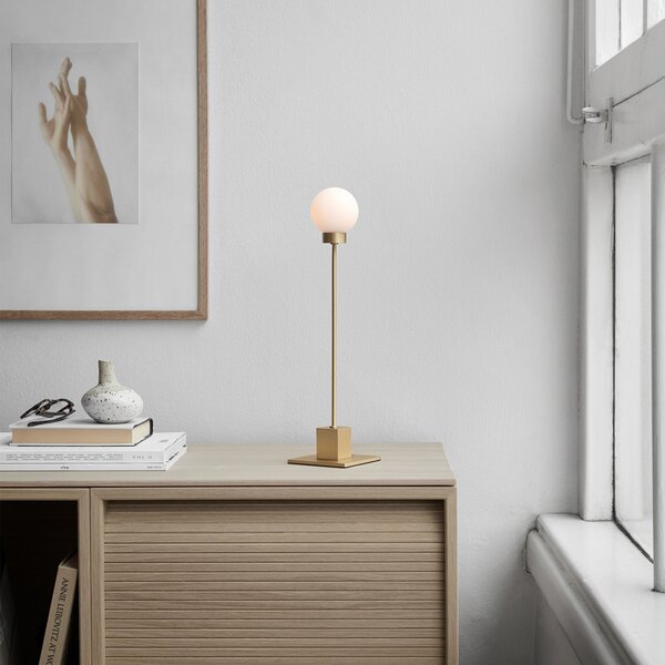 Stolne Lampa Northern, Snowball, prigušiv, Zlato / mjed, Dnevna soba, Staklo, Dizajn