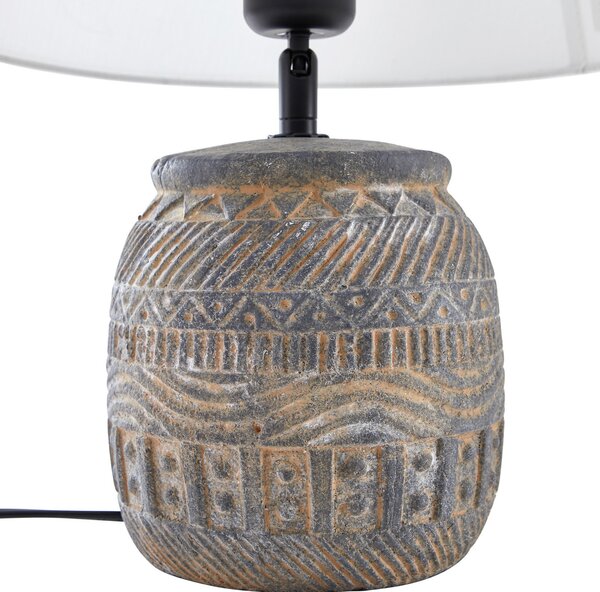 Stolne Lampa Lindby, Aelith, Sivo, Dnevna soba, Tkanina / tekstil, Seoska kuća / rustikalni