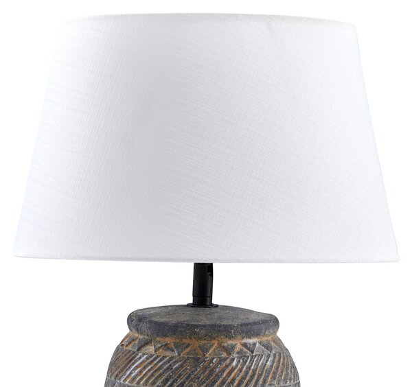 Stolne Lampa Lindby, Aelith, Sivo, Dnevna soba, Tkanina / tekstil, Seoska kuća / rustikalni
