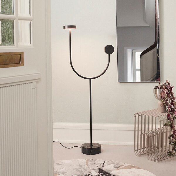 Podne Lampa AYTM, Grasil, Crno, Dnevna soba, Metal, Dizajn