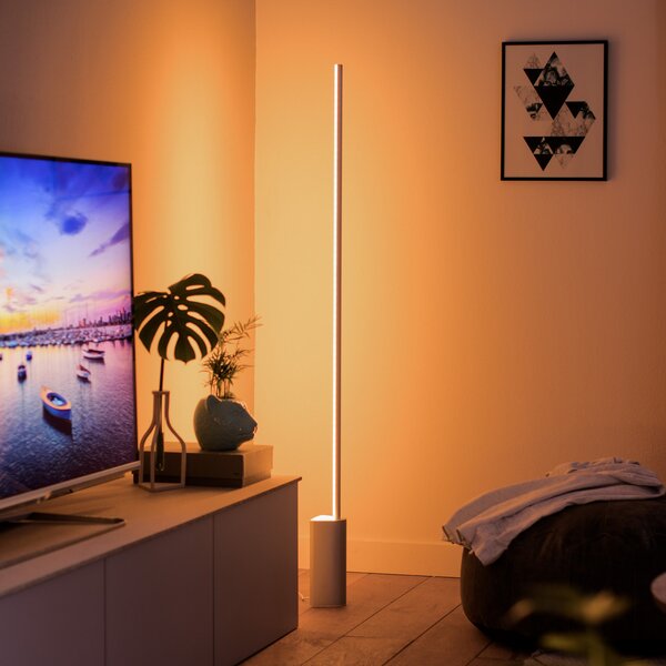 Podne Lampa Philips Hue, Philips Hue Gradient Signe, prigušiv, Bijela, Dnevna soba, Metal
