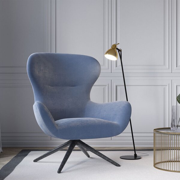 Podne Lampa Rotaliana, Luxy F0 Glam, Crno, Dnevna soba, Metal, Dizajn