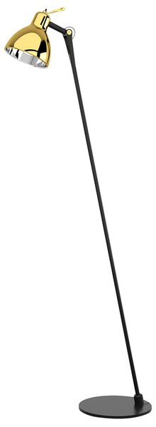 Podne Lampa Rotaliana, Luxy F0 Glam, Crno, Dnevna soba, Metal, Dizajn