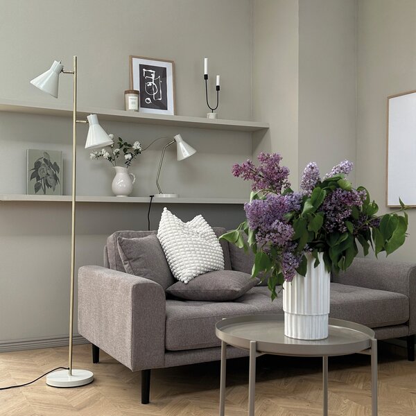 Podne Lampa Dyberg Larsen, Sleep, Bijela, Dnevna soba, Metal, Dizajn