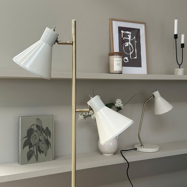 Podne Lampa Dyberg Larsen, Sleep, Bijela, Dnevna soba, Metal, Dizajn