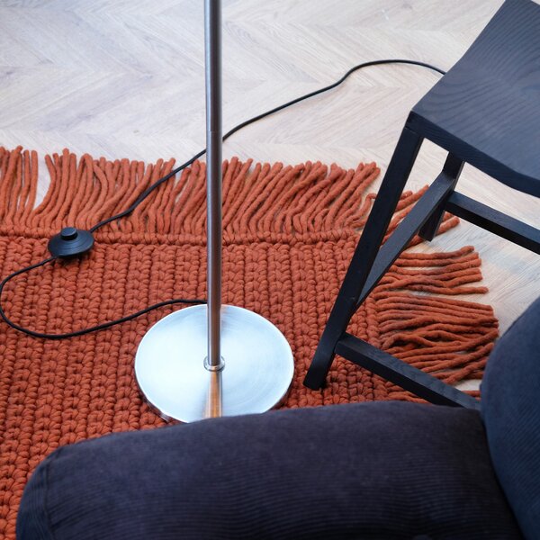 Podne Lampa Dyberg Larsen, Oulu, Crno, Dnevna soba, Metal, Dizajn