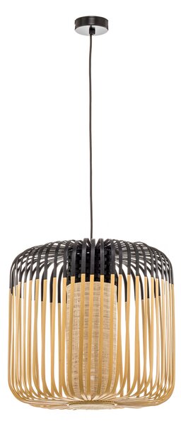 Viseće Svjetiljka Forestier, Bamboo Light M, prigušiv, Crno, Dnevna soba, Bambus, Dizajn