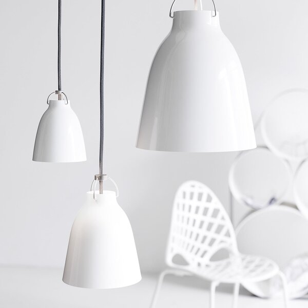 Viseće Svjetiljka FRITZ HANSEN, Caravaggio P1, prigušiv, Bijela, Dnevna soba, Metal, Dizajn