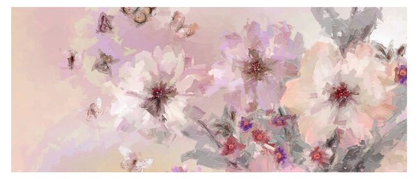 Slika - Umjetnički kolaž s leptirima (120x50 cm)